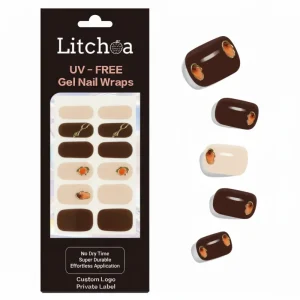 Shiny Waterproof French Art UV Free Resin Gel Nail Wraps HEMA Free Semi Cured for Professional Salon Quality Brands