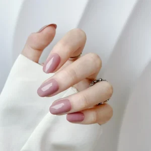 Short Oval Gel Press on Nails Solid Color Fake Nails False Nail Tips Wholesaler