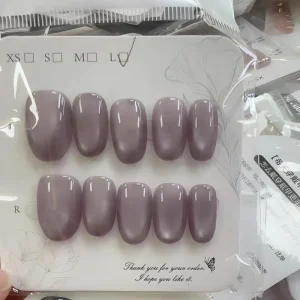 Short Square Press on Nails Random Design Nails 10pcs set False Nails Easy to Apply for Beginners