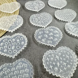 Silicone Flower Butterfly Nail Carving Mold 3D Stamping Plate Nails Stencils DIY UV Gel Manicure Tools Nail Art Enthusiasts