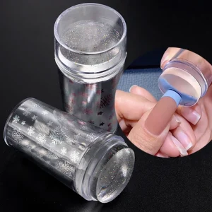 Silicone French Nail Art Stamping Kit Snowflake Design Manicure Plate Stamp Polish Stencil Template Seal Stamper Scraper