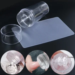 Silicone Soft Stamper French Nails Scraper DIY Nail Stamping Plates Template Manicure Tools Accessories Supplies