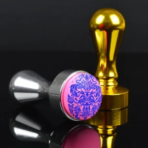 Silver Gold Metal Handle Silicone Nail Art Stamp Stamping Kit French Manicure UV Gel Polish Nail Printing Stamper With Scraper