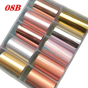 Silver and Gold Foil Nail Art Sticker