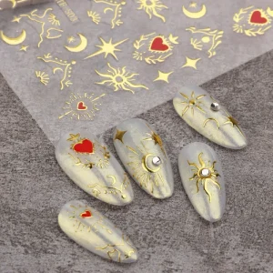 Skywei Nail Art Decoration 3D Nail Art Design High Quality Multi Size Bag Custom Metal Time Finger Beauty for Manicure Salon