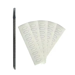 Small Disposable Replacement File Sandpaper Stainless Steel Metal Stick Nail Cuticle Pusher Set for Nail