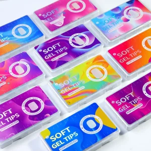 Soft Gel 420 Pcs Box Square Design 3D Super Thin False Nail Tips 16 Styles Full Cover Finger Nail Extension