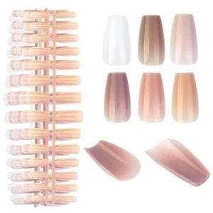 Soft Gel Nail Extension Tips 6 Colors Thick Press on Nails Coffin False Nail Tips
