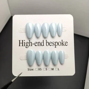 Solid Color Handmade False Nails Bright Colors Matte Frosted Finish Press on Nails Supports Customized Color Packaging