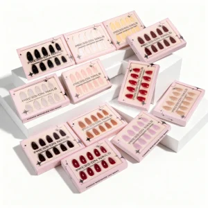 Solid Color press on nails short fake nails false nails acrylic pmma custom label Drop Shipping