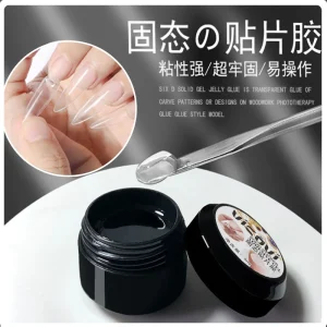 Solid Nail Patch Gel Jelly Glue Strong Adhesion Super Durable Easy to Use Transparent UV Phototherapy Glue for Manicure Salon