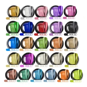 Solid Platinum Chrome Pigment for Nail Art Gel Polish for Nail Art Decoration