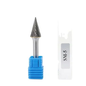 Solid Tungsten Carbide Burr Pointed Cone Shape Double Cut Rotary Burr File
