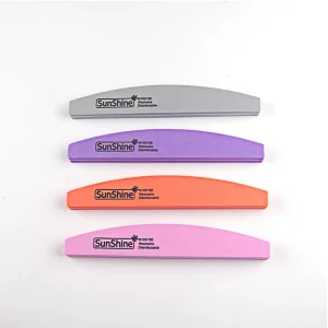 Sponge File Professional High Quality Pink Color Nail Files for Manicure Tools Half Moon Nail Buffer
