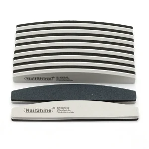 Sponge Nail File Strip 120 150 180 240 Grit Custom Logo Washable High Elasticity Double-Sided Nail Files Buffers for Nails