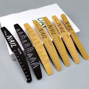 Sponge Professional Double Sided Emery Board Halfmoon Buffer File Nail Supplies Manicure Custom Nail File Scale Nail Polishing
