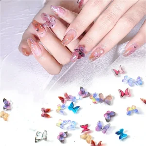 Spring Season Butterfly Design 3D DIY Nail Art Decoration