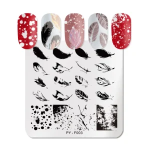 Square Stainless Steel Transfer Templates Nail UV Gel Polish Printing Stencils Manicure Tools Nail Stamping Plate