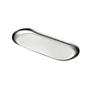 Stainless Steel Cosmetic Storage Tray Manicure Nail Art Plate Tweezers Clippers Pen Container Square False Nails Dish Tools