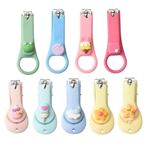 Stainless Steel Creative Cartoon Nail Clippers with Patterns Nail Care Tool Anti Splash Nail Clippers for Manicure Pedicure