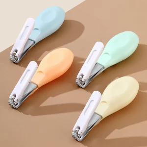 Stainless Steel Curved Blade Baby Nail Clipper Wide Jaw Opening Safe Professional Manicure Pedicure Finger