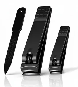 Stainless Steel Curved Luxury Nail Clippers File Heavy Duty For Thick Nails Professional Pedicure Manicure Tools For Finger Men