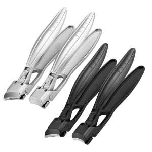 Stainless Steel Curved Sharp Nail Clippers Customized Logo High Quality Finger Nail Cutter Manicure Tools