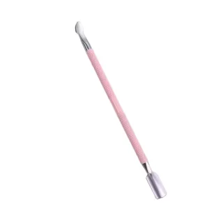Stainless Steel Double Ended Nail Cuticle Pusher with Non slip Handle Nail Art Tool for Cuticle Cleaning