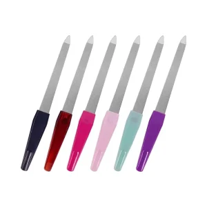 Stainless Steel Double-Sided Nail File Reusable Manicure Tool Professional Nail Shaping Buffer