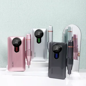 Stainless Steel Electric Nail Drill Machine with US Plug Ceramic Drill Bits for Beauty Salon 3D Nail Art DIY