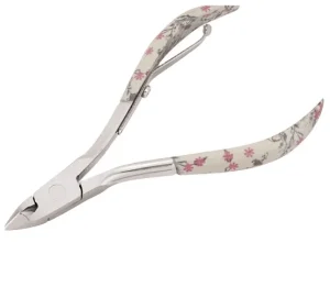 Stainless Steel Flower Design 9.8cm Spa Salon Manicure Cuticle Pedicure Toenail Dead Skin Removal Nail Nipper