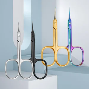Stainless Steel Manicure Nail Accessories and Tools Curved Cuticle Scissors Factory Wholesale Russian Nail Scissors