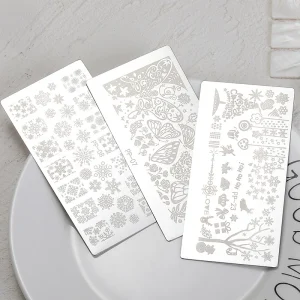Stainless Steel Manicure Template Butterfly Rose Elf Cartoon Avatar Transfer Printing Nail Stamp Tool