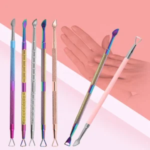 Stainless Steel Metal Nail Pusher Nail Art Tools Dead Skin Pushers Professional Metal Nail Cuticle Pusher