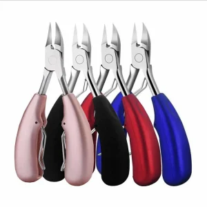 Stainless Steel Nail Clipper & Cuticle Nipper with Laser Logo for Finger Nails Durable Professional Tool