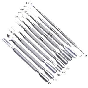 Stainless Steel Nail Cuticle Pusher Nipper Double Sided Dead Skin Push Remover Manicure Nail Care Tool