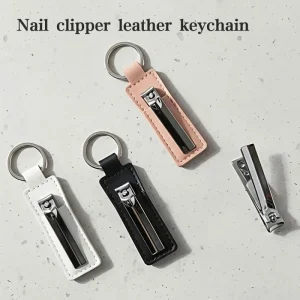 Stainless Steel Portable Nail Clippers Durable EDC Nail Trimming Tools with Keychain for Finger and Toe Care