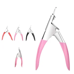 Stainless Steel U shaped Nail Cutter DIY French Nail Tips Clippers False Nails Manicure Scissors