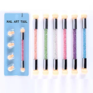 Standard Size Nail Tools Brush Nail Art Kit DIY Tools Set Double Ended Nail Art Tools