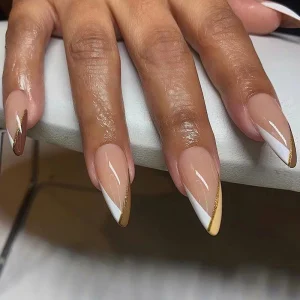 Stiletto Nude Glitter Fake Nails False Nails Ombre Artificial Nails