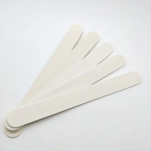 Straight Thin Professional Wooden Wood 100 180 Grit Nail Files White