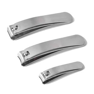 Sturdy Silver 420 Stainless Steel Nail Clippers Ultra Sharp Curved Blade Fingernail Toenail Cutters for Easy Use