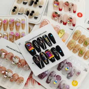 Super Long Random Design Size Luxury Short Medium Long Nail Art Handmade Press On Nails