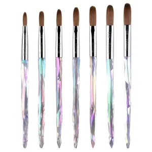 Superior Quality Acrylic Nails Brush Nail Art Liner Brushes Custom Nail Cleaning Brush With Different Sizes