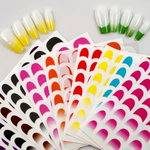 Supplies 12 Colors 3D French Edge Nail Art Sticker Simple Pure Color Nail Painting for Party