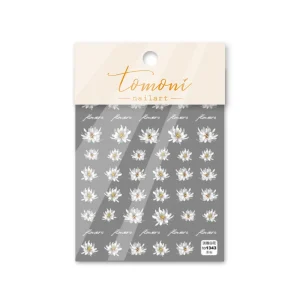 TOMONI 1343 Emboss Translucent Flower Decals Decoration Flower Nail Art Stickers