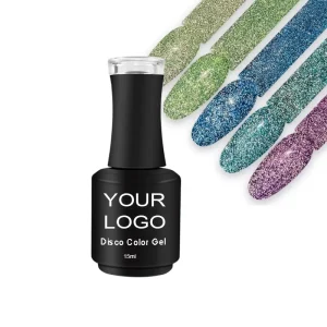TPO & HEMA Free 24 Color Choices High Blink Shiny Disco Gel Polish Glitter Nail Gel Polish High Shiny Sparkle Low MOQ