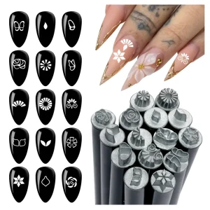 TSZS 5 10 15Pcs Black Nail Art Stamp Pen Set DIY Handicraft Nail Art Floral Butterfly Stamping Stamper Graffiti Stamp Pen