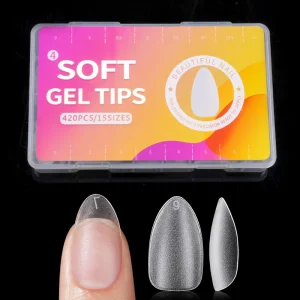 TSZS New Arrival Frosted Matte False Nail Tips Ultra Thin Gel Nail Tips for Manicure Frosted Surface Soft Gel Tips Design PMMA
