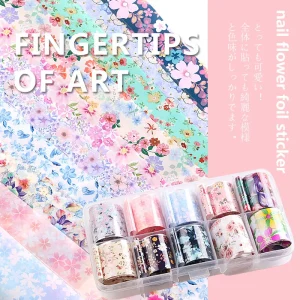 TSZS Professional 2.5*100 cm Art Nail Flower Foil Sticker Set Manicure DIY Nail Art Decals Nail Art